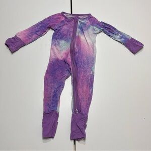 Little Sleepies 0-3 months Footie Pajama Tie Dye Purple